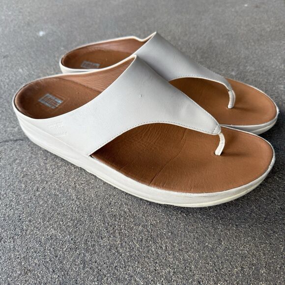 Lulu Leather Toe Post Sandals Women’s Size 9 Beige Comfort MSRP $90 - Picture 1 of 5